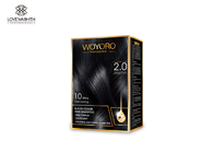 2.0 Shampo Warna Rambut Hitam Alami Lembut Untuk Rambut Abu-abu Sampul Amonia Rendah
