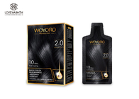 2.0 Shampo Warna Rambut Hitam Alami Lembut Untuk Rambut Abu-abu Sampul Amonia Rendah